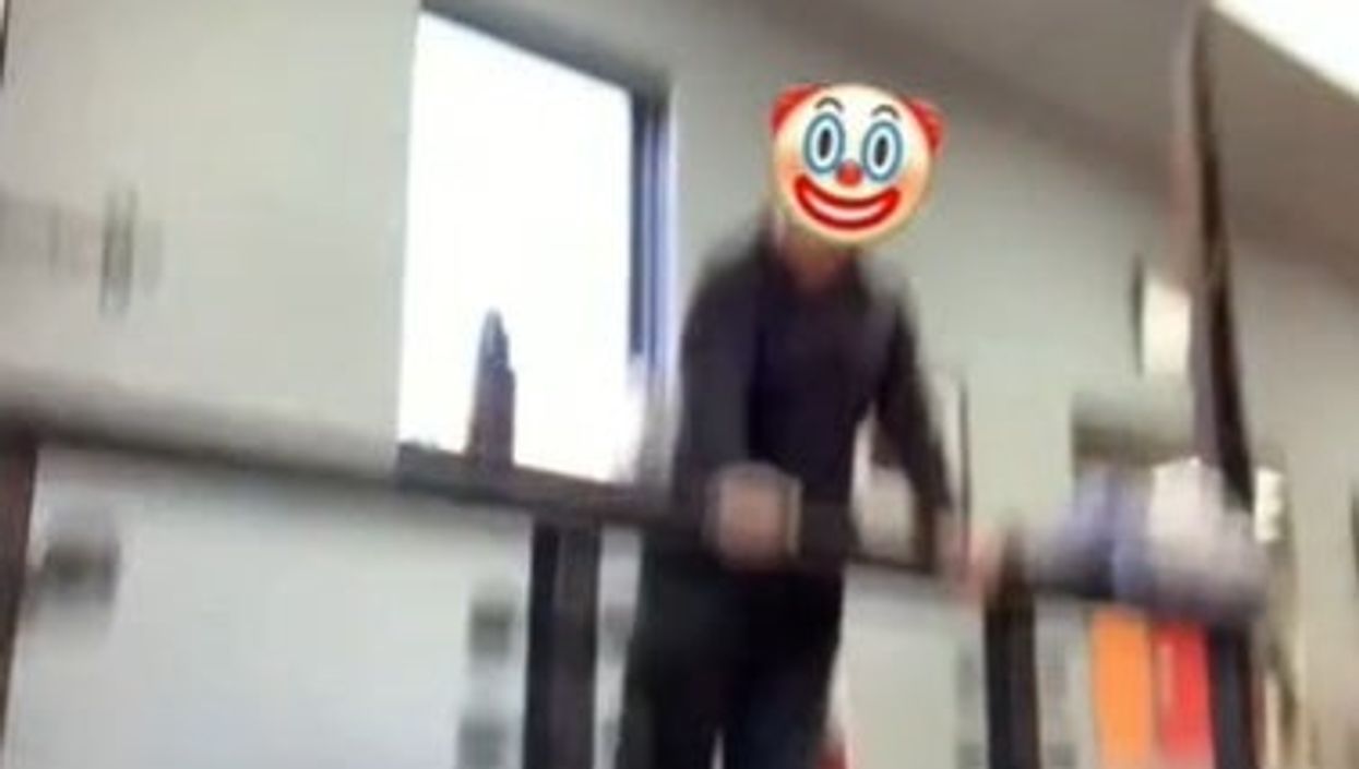 Woman catches man ‘taking picture of her bum’ during her workout