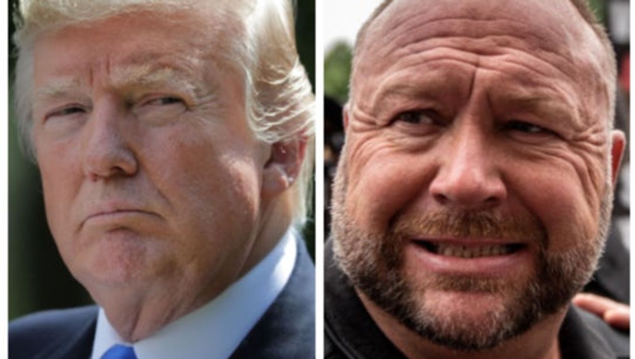 Alex Jones says Trump has joined the 'New World Order's team' because he got the booster jab