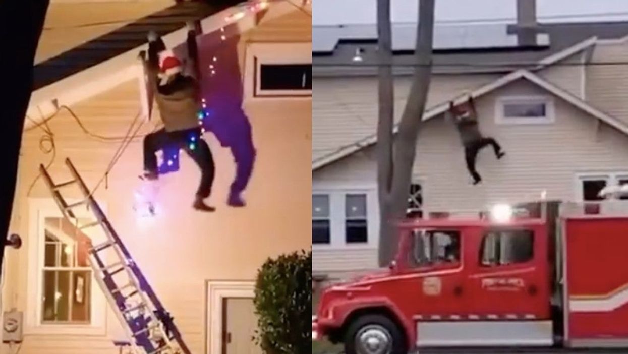 Christmas decoration prank backfires after neighbours appear to call firefighters