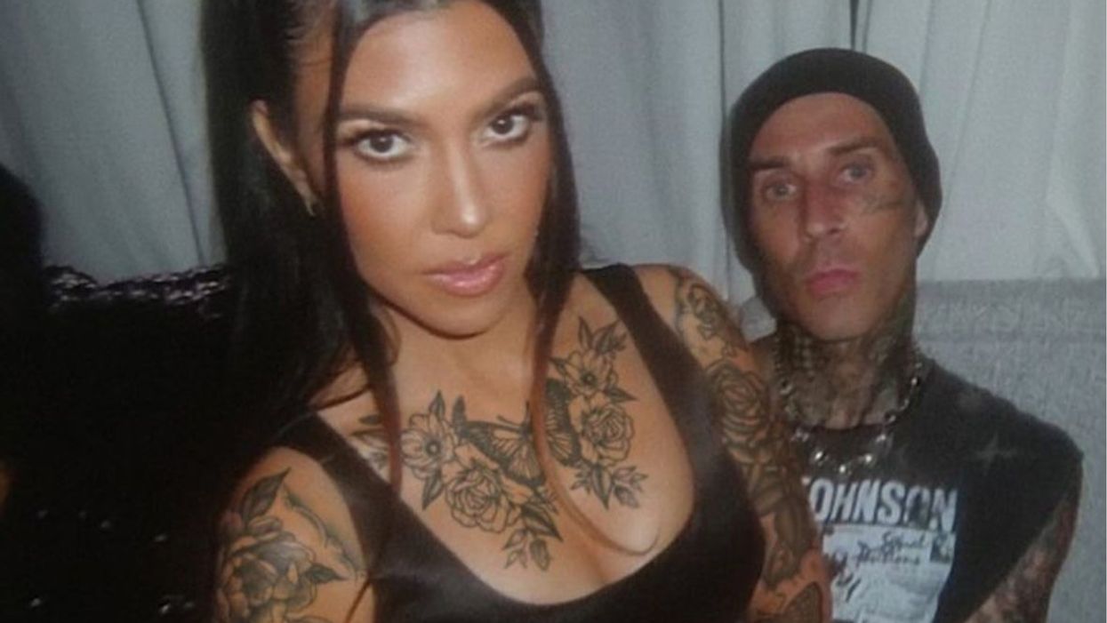 Travis Barker raises eyebrows after sharing photo of Kourtney Kardashian covered in tattoos