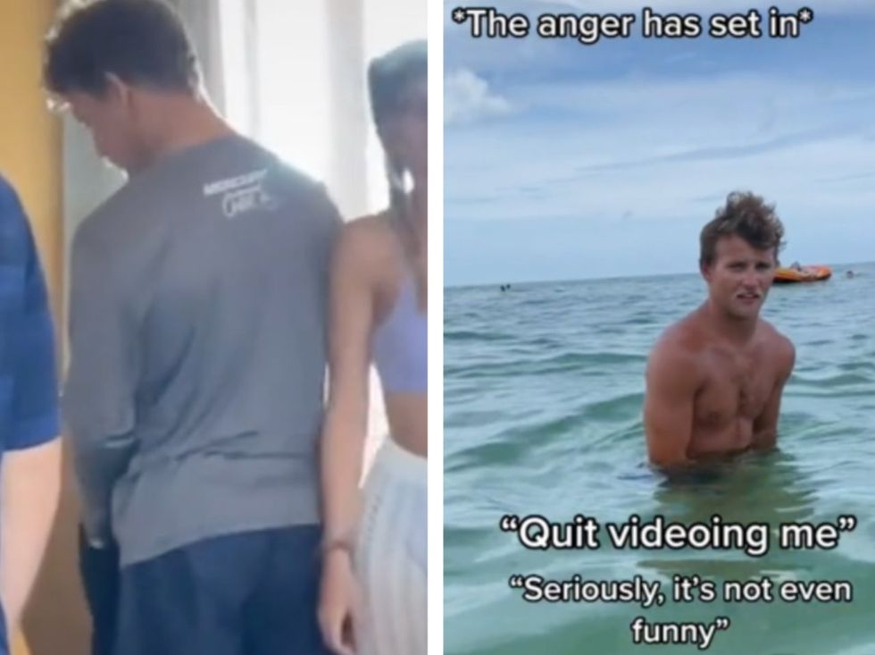 TikTok divided after man left naked on public beach following dissolving  shorts prank | indy100