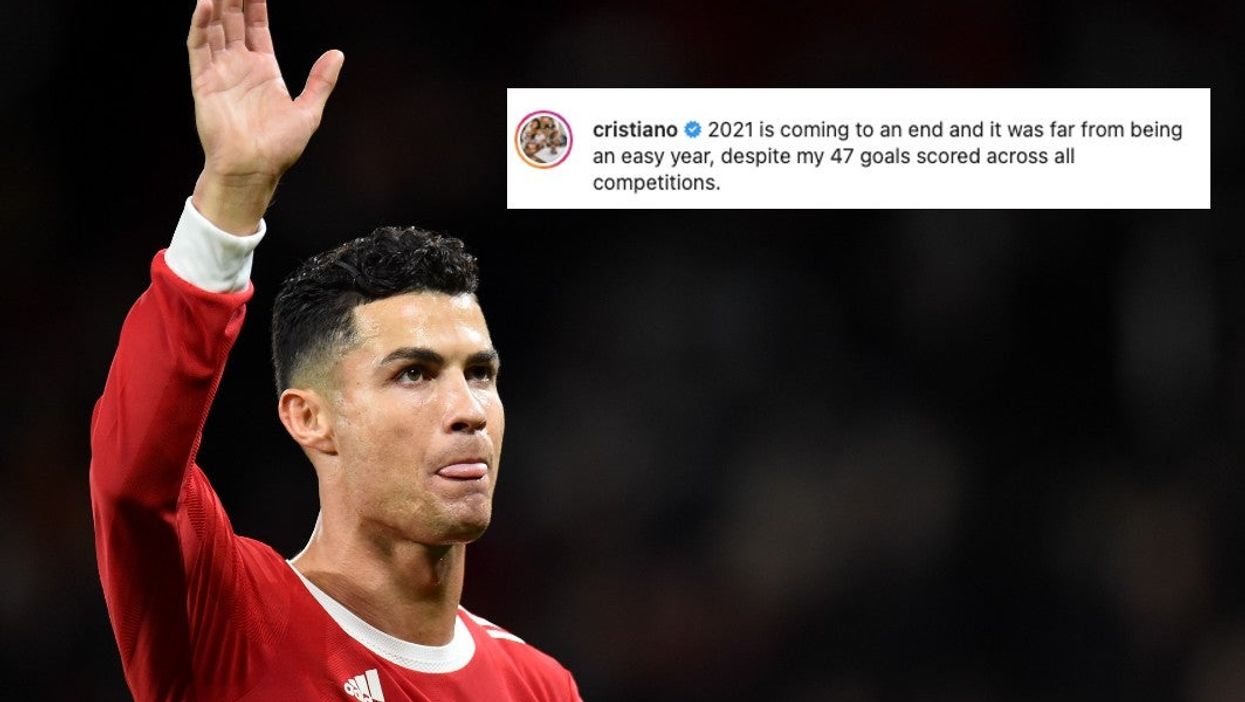 Cristiano Ronaldo’s New Year message has football fans in hysterics for all the wrong reasons