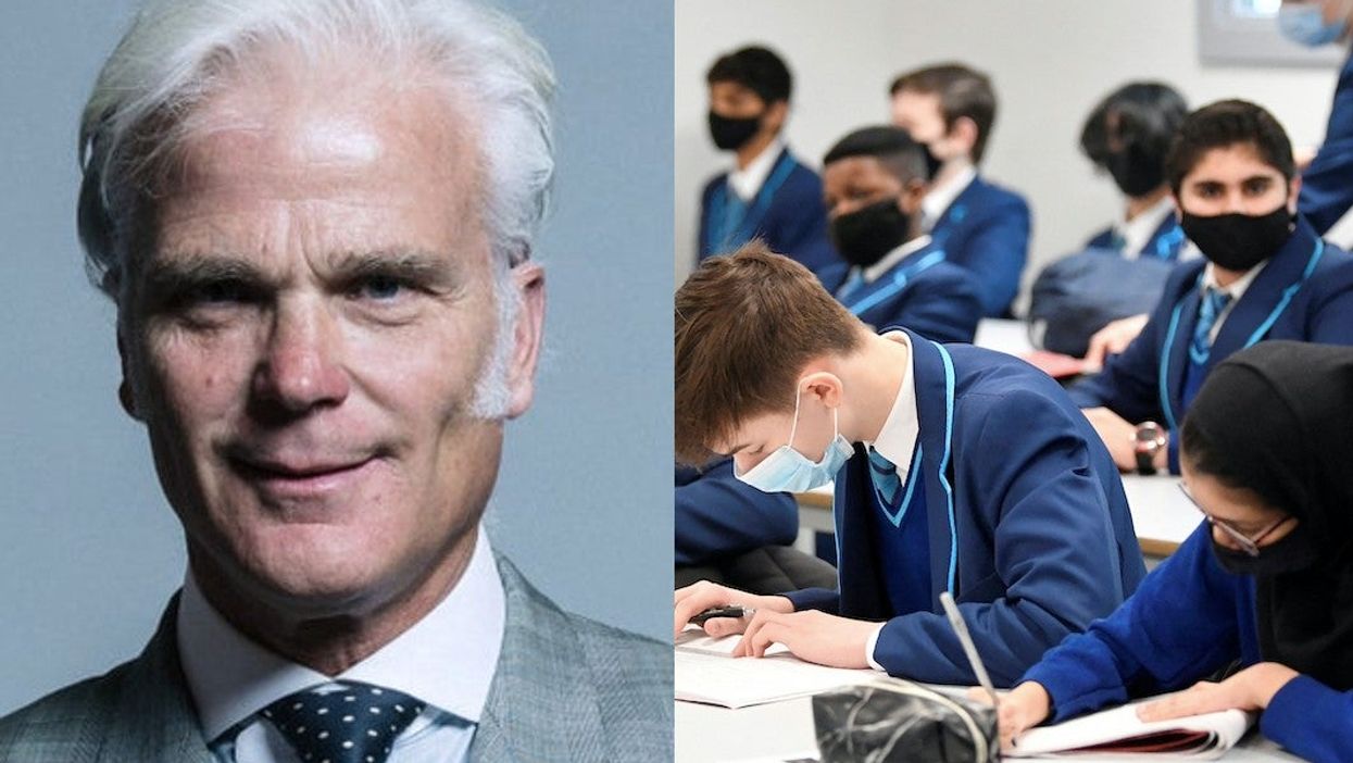 Tory MP claims he was sent graffitied face mask calling school covid policies ‘abusive’