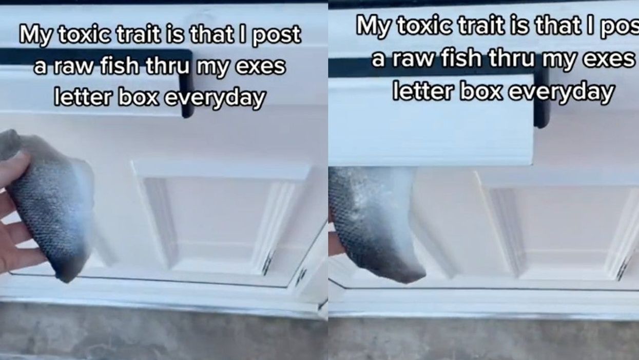 Woman sparks debate after posting a fish through her ‘ex’s front door’