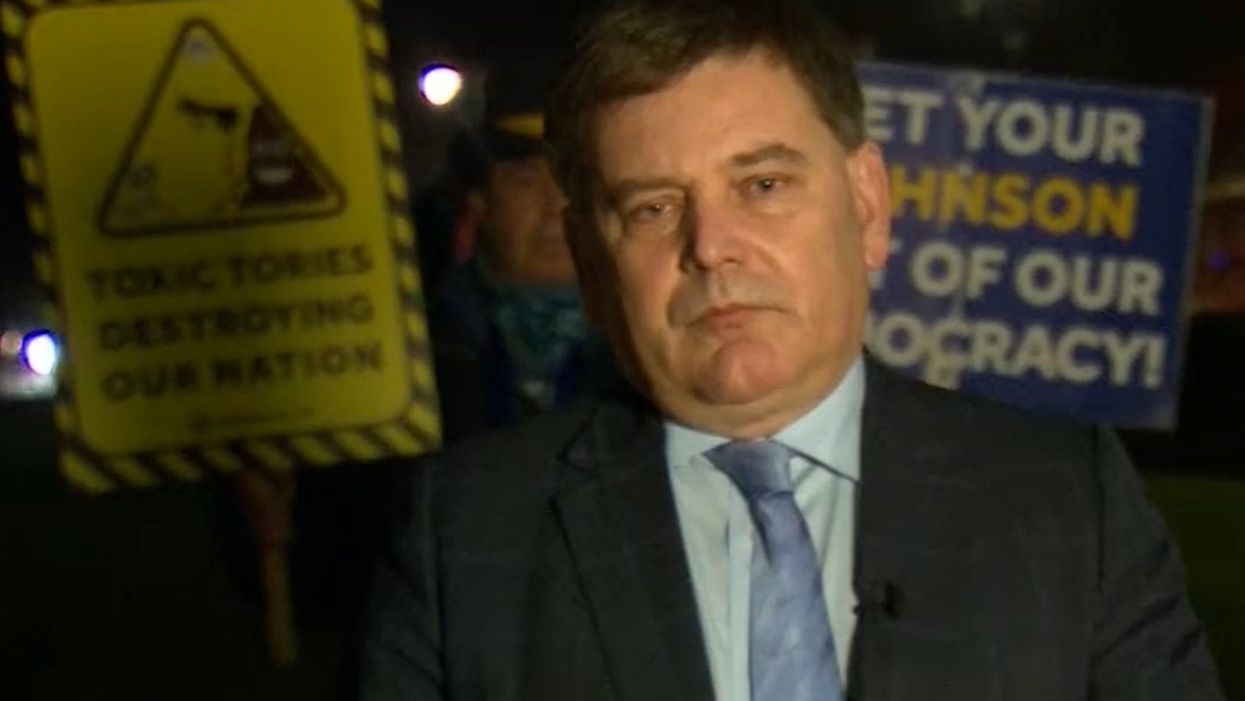 Protester owns Andrew Bridgen with just nine words during Newsnight interview after ‘village idiot’ jibe