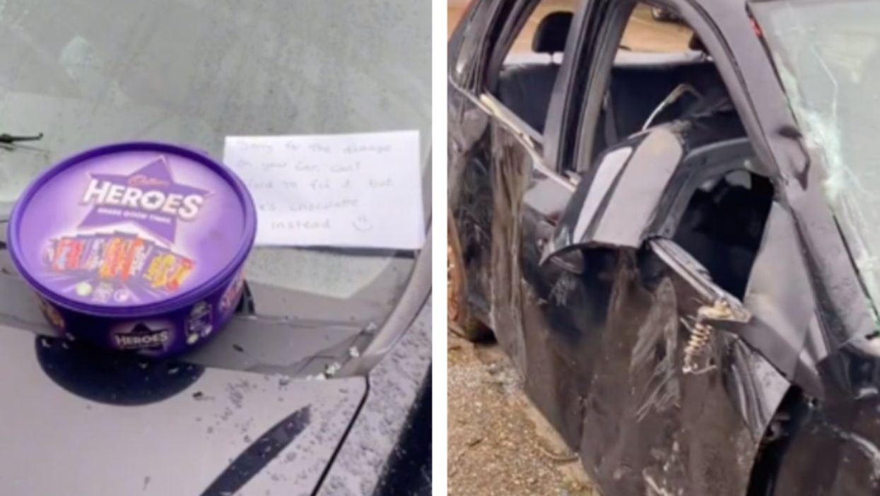 Culprit paid in chocolate for horrific car damage – but it’s not what it seems