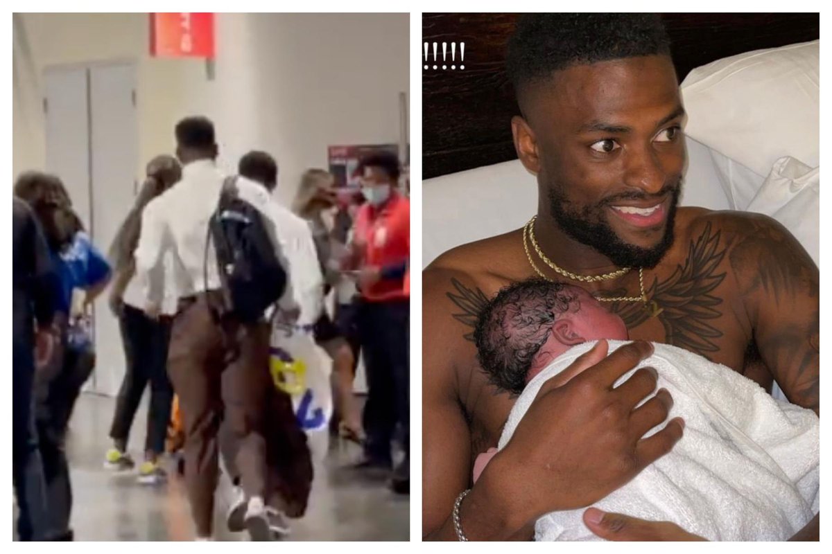 Touching moment Super Bowl winner sprinted out of stadium to be with pregnant wife
