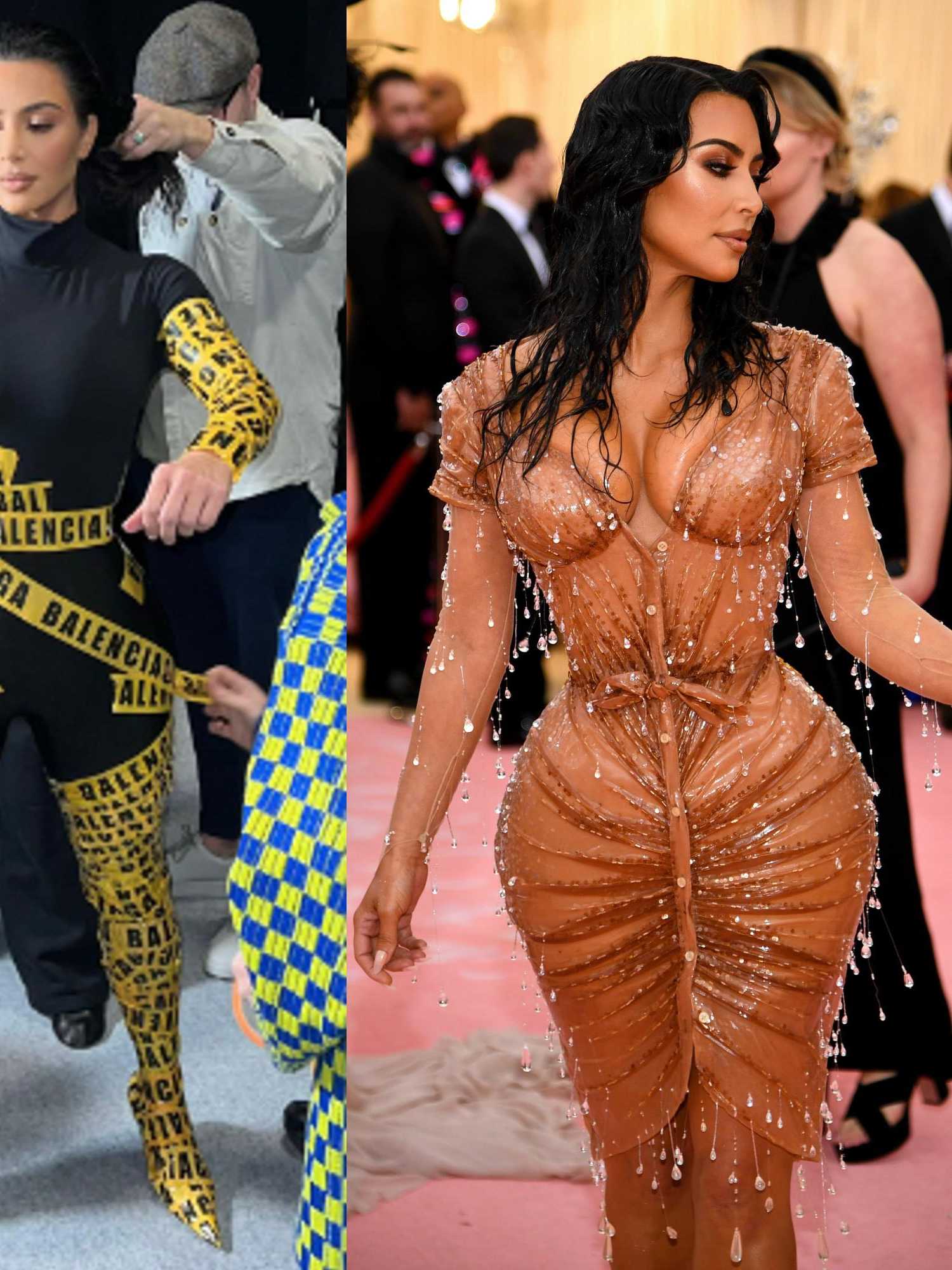 Kim Kardashian’s wildest outfits ever, from tape dresses to all-body Met Gala looks