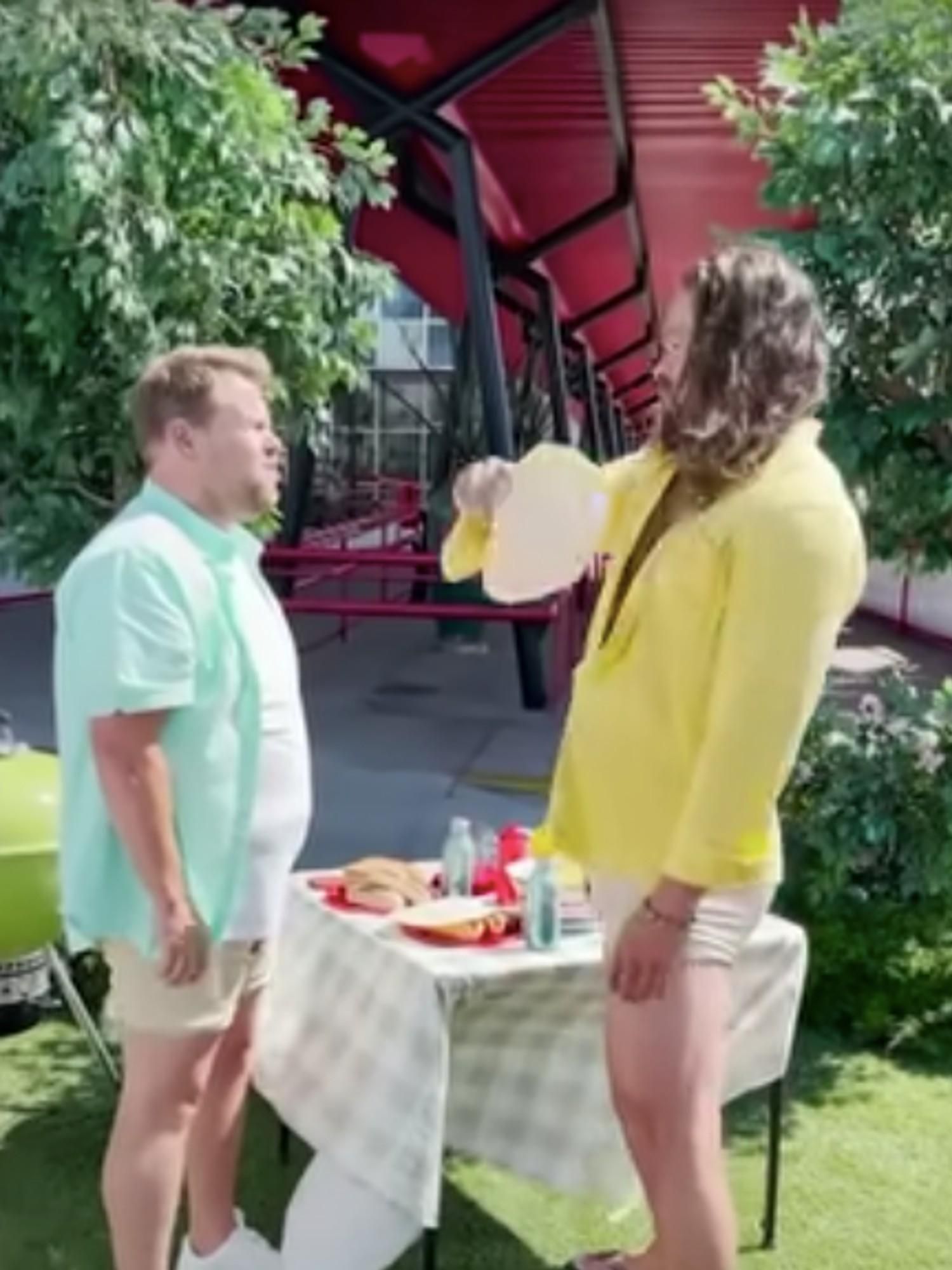 Jason Momoa just fulfilled many people's fantasies and slapped James Corden