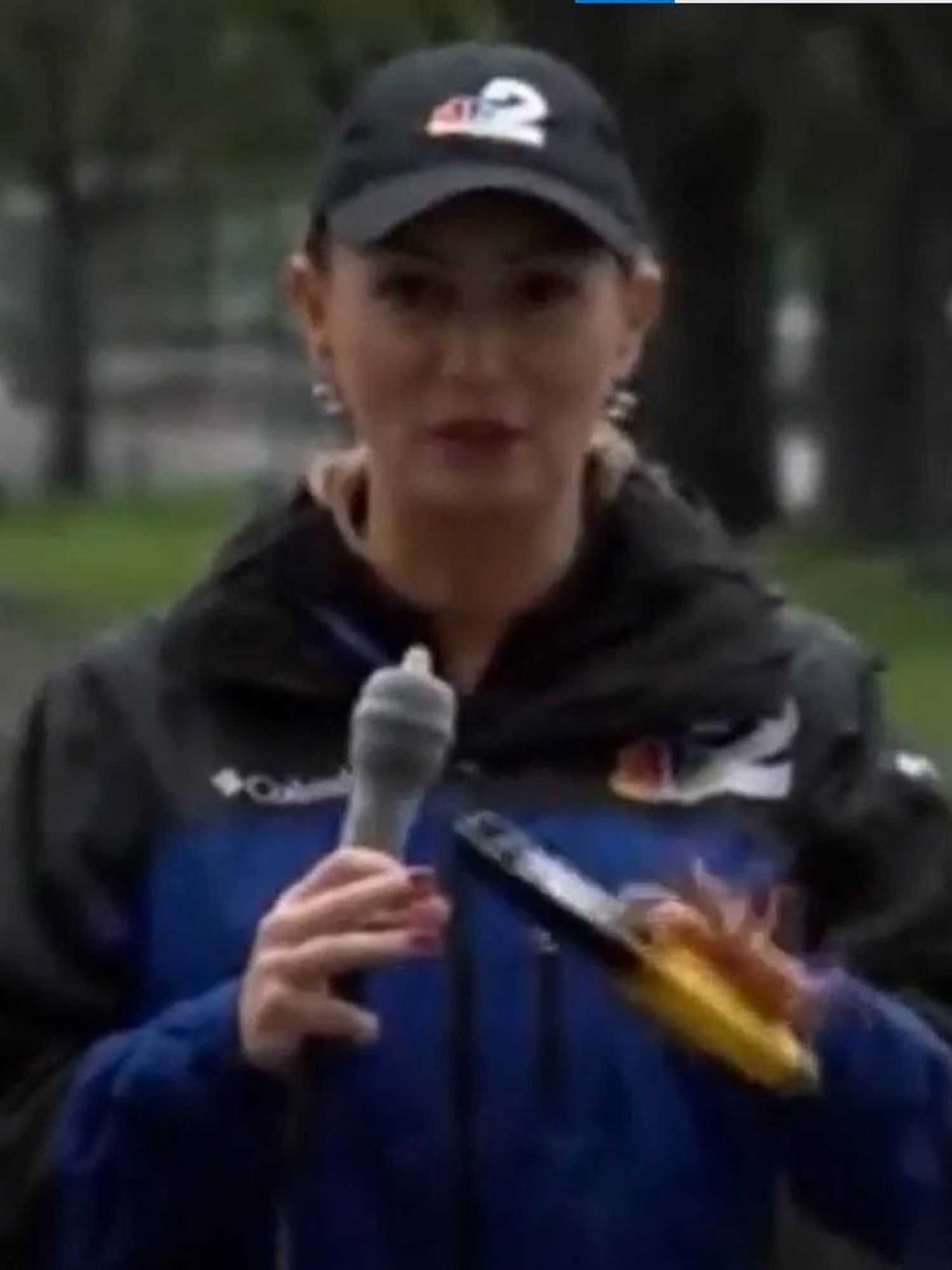 Reporter explains why she put a condom on her mic during Hurricane Ian