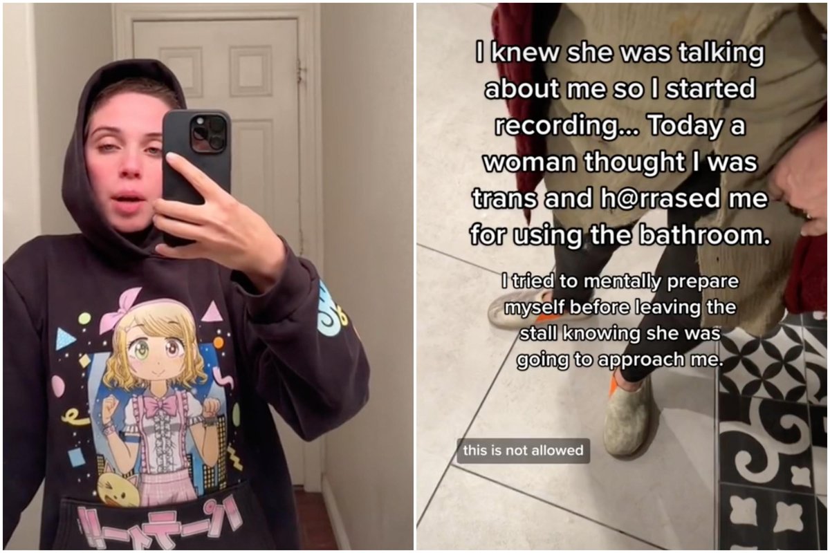 Cisgender woman harassed in bathroom by stranger who thought she was a 'trans child'