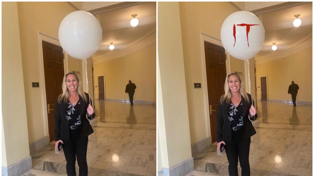 Marjorie Taylor Greene took a balloon to the Capitol and became an instant meme