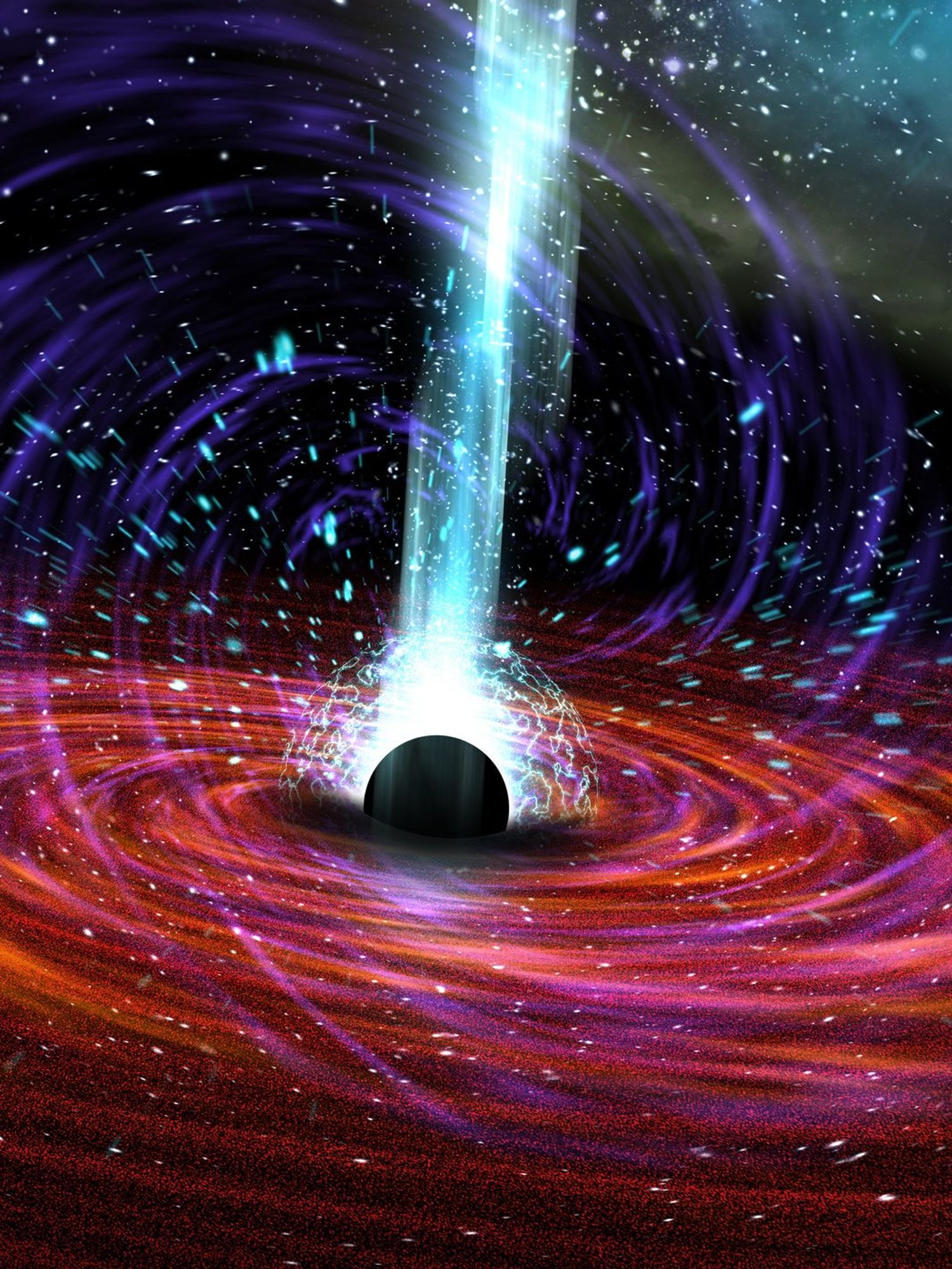 A huge black hole is speeding through its galaxy giving birth to baby stars