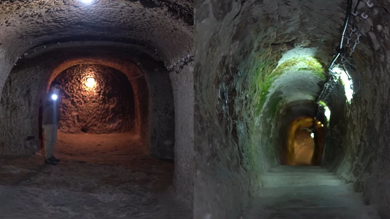 Man finds huge ancient underground city beneath his house