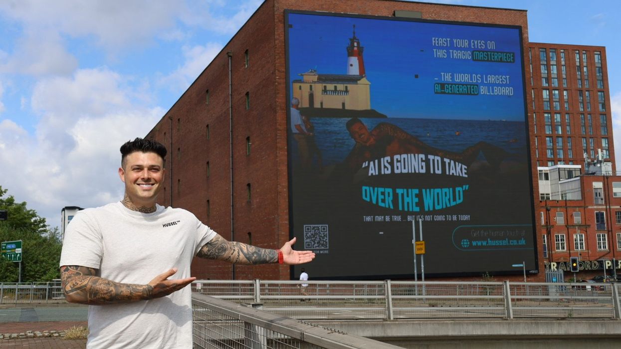 Former Apprentice star bares all in ‘world’s largest AI-generated billboard'