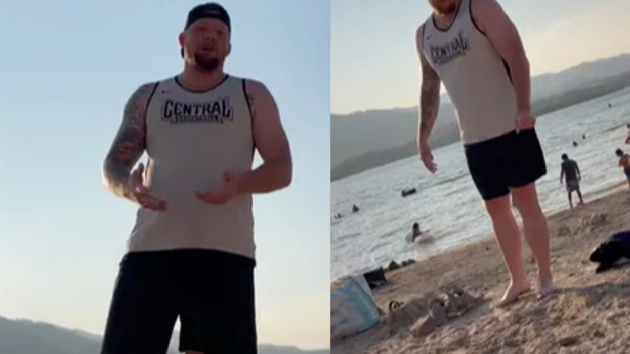 Moment man asks women to 'cover up' their swimwear because it is 'pornography' goes viral on TikTok