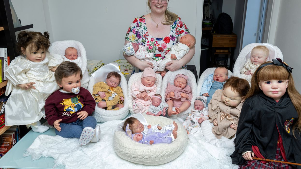 Mother of 13 fake babies says they help her prepare for parenthood