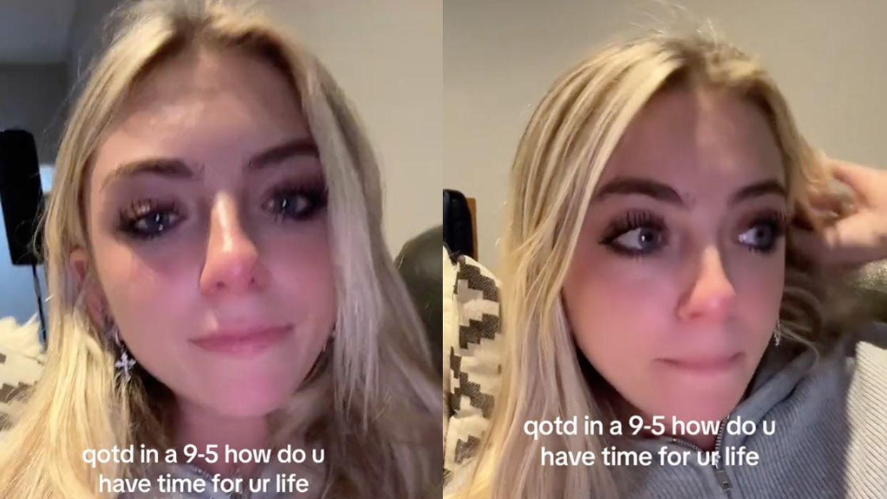 TikToker cries over reality of working first ever 9–5 job