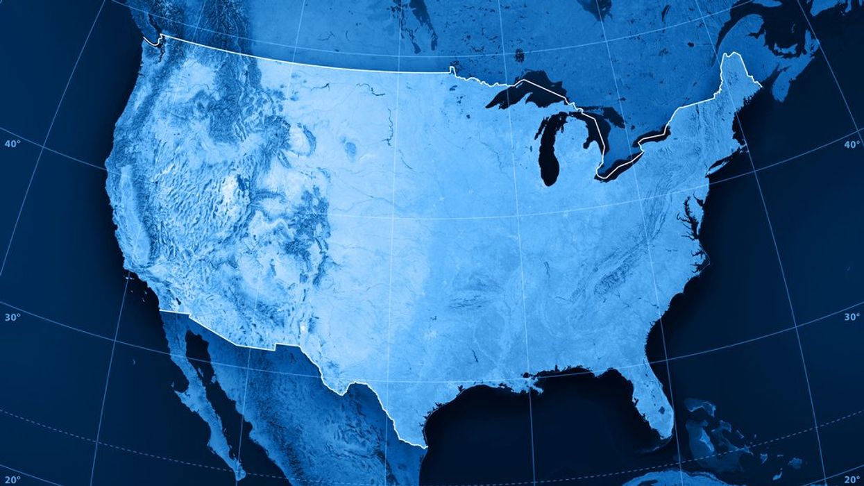 The United States has grown by 1 million square km since December