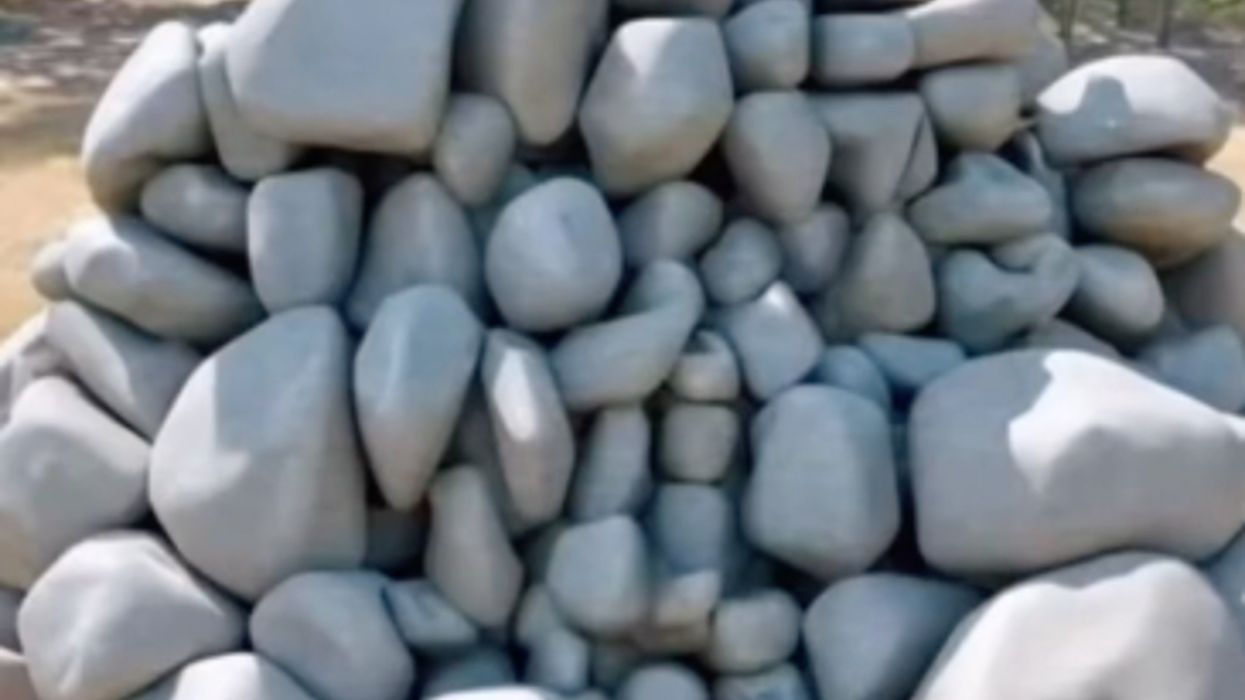 Pile of rocks with hidden message leaves TikTok baffled