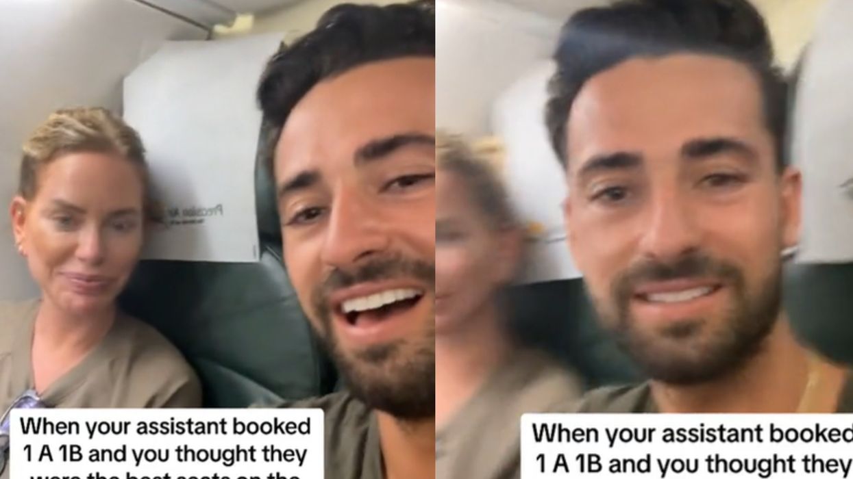 Couple face awkward situation after booking the 'best seats' on a plane