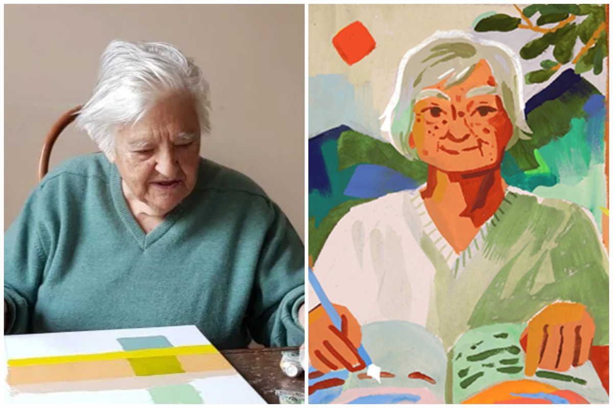 Why is today's Google Doodle about Etel Adnan?