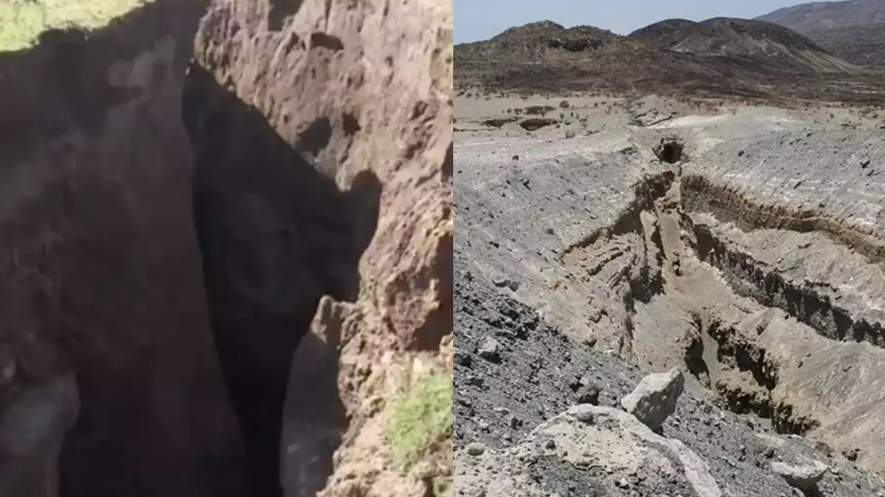 Shocking photo shows Africa splitting in two as new continent is formed