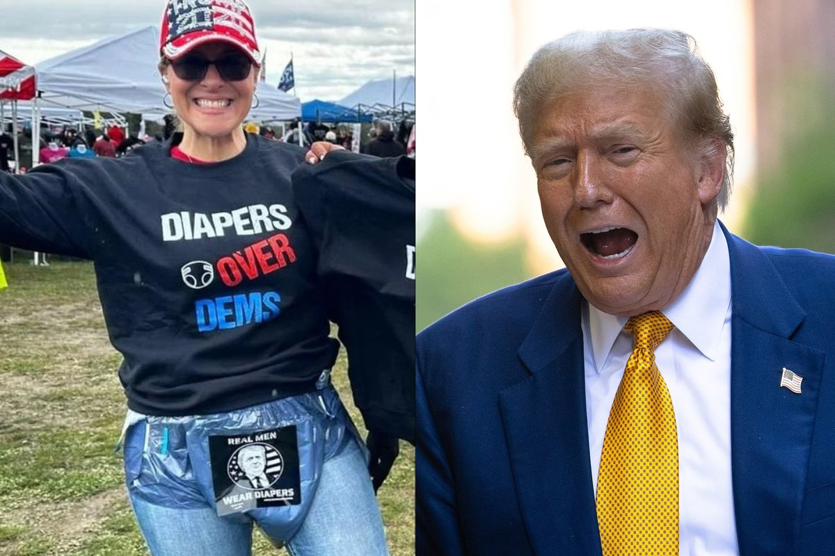 'Real men wear diapers: ' Trump supporters spotted in nappies at rallies