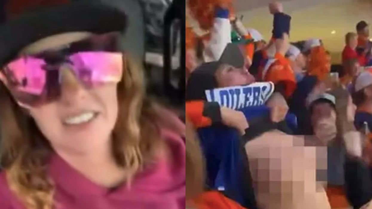 Flashing Oilers fan reveals her identity and what inspired her viral moment