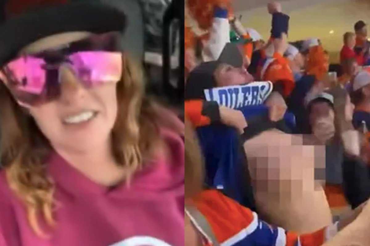 Flashing Oilers fan reveals her identity and what inspired her viral moment