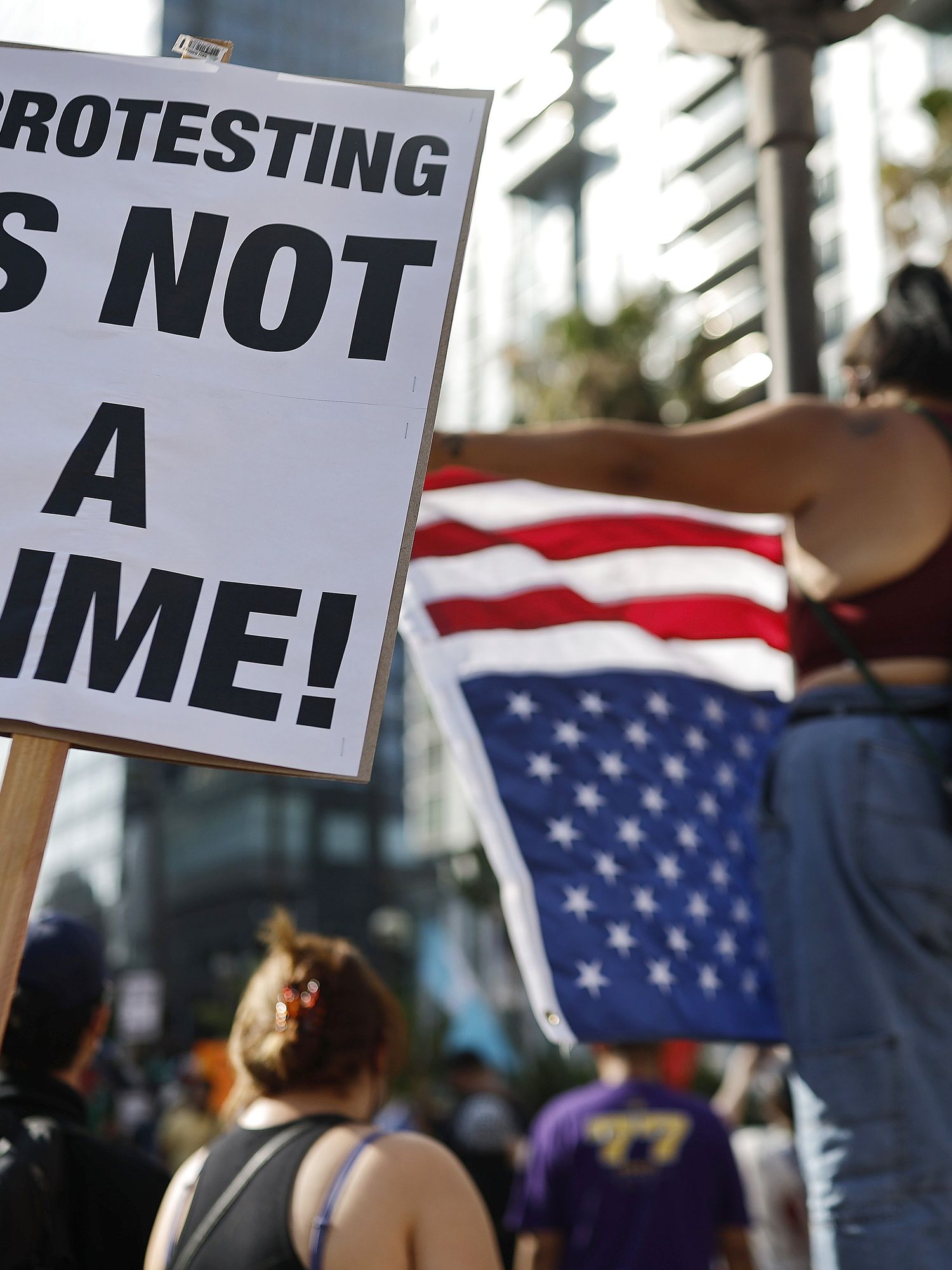 LA protests in pictures: Sixth day of action against Trump's immigration policy takes place