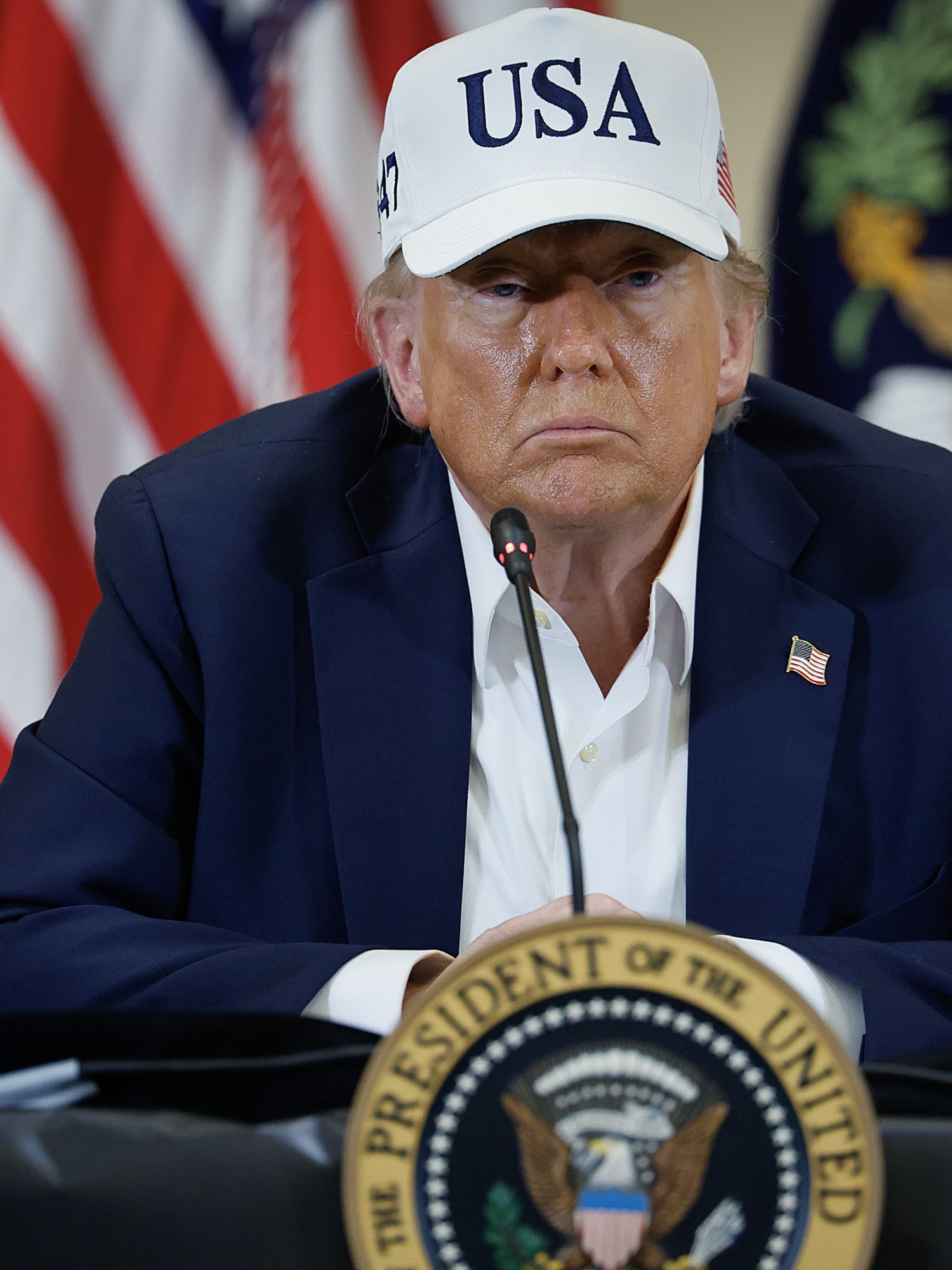 Trump hits back reporter's 'evil' question about Texas flood warnings