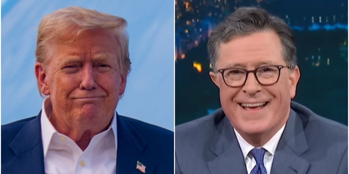 Trump Colbert Trump denies being behind Colbert firing - but then ponders which host ...