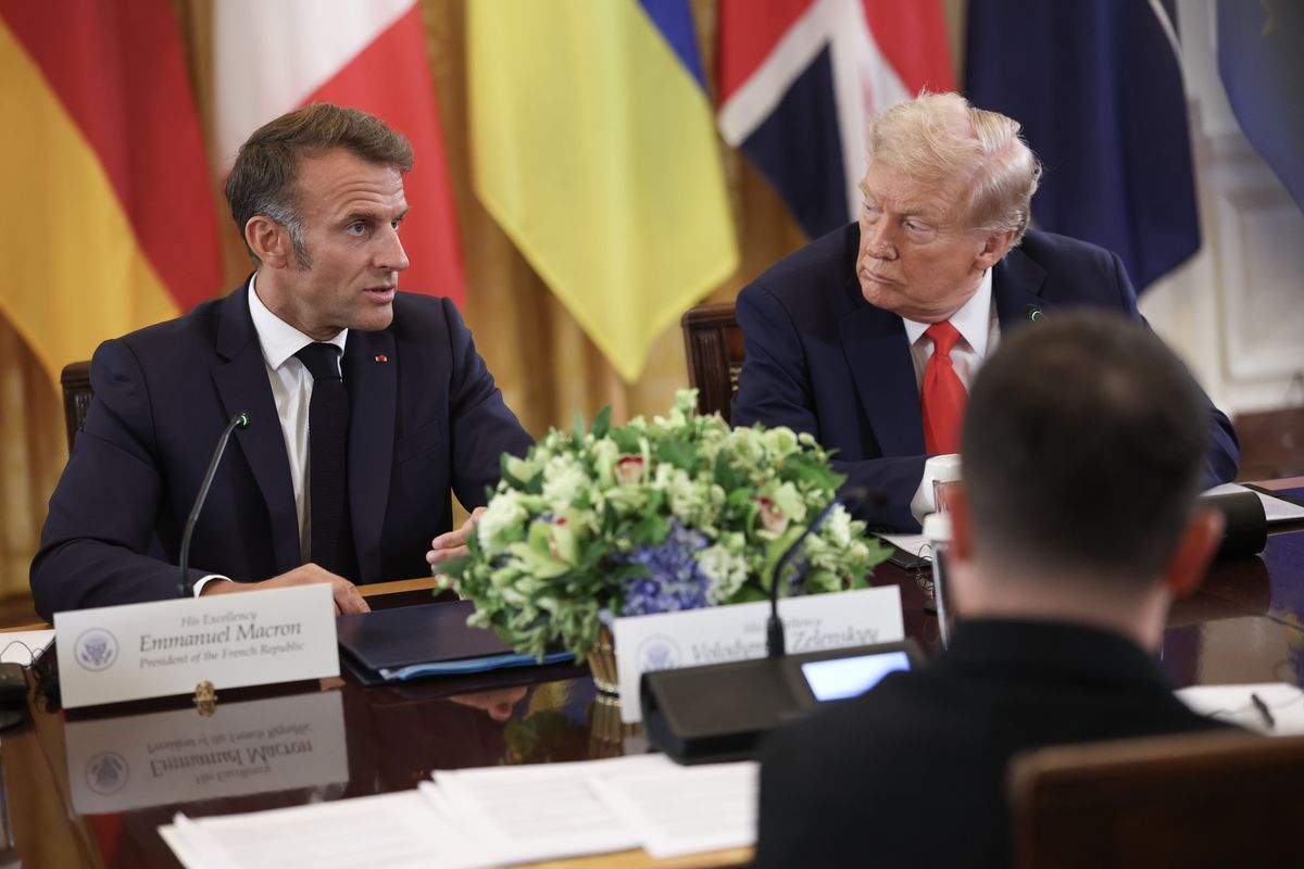 Watch Macron's priceless reaction to Trump rambling about Putin