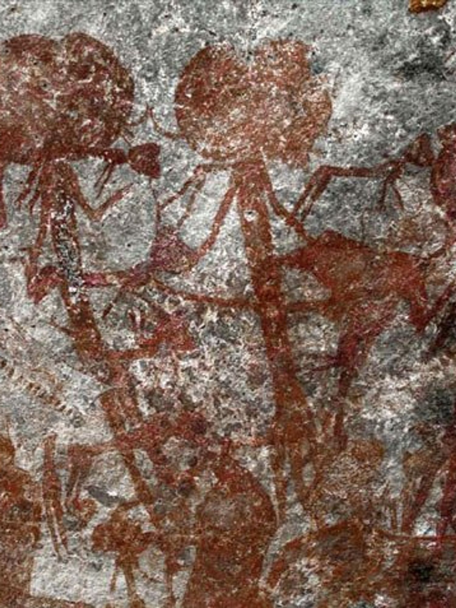 Creepy alien figures with giant heads found painted on different ancient sites, baffling archaeologists