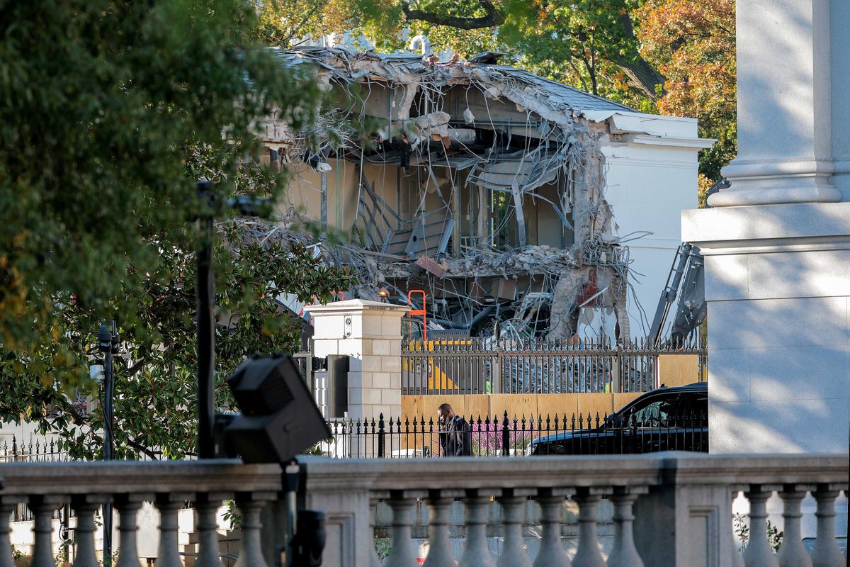 People furious as Trump administration demolishes part of the White House despite promise not to