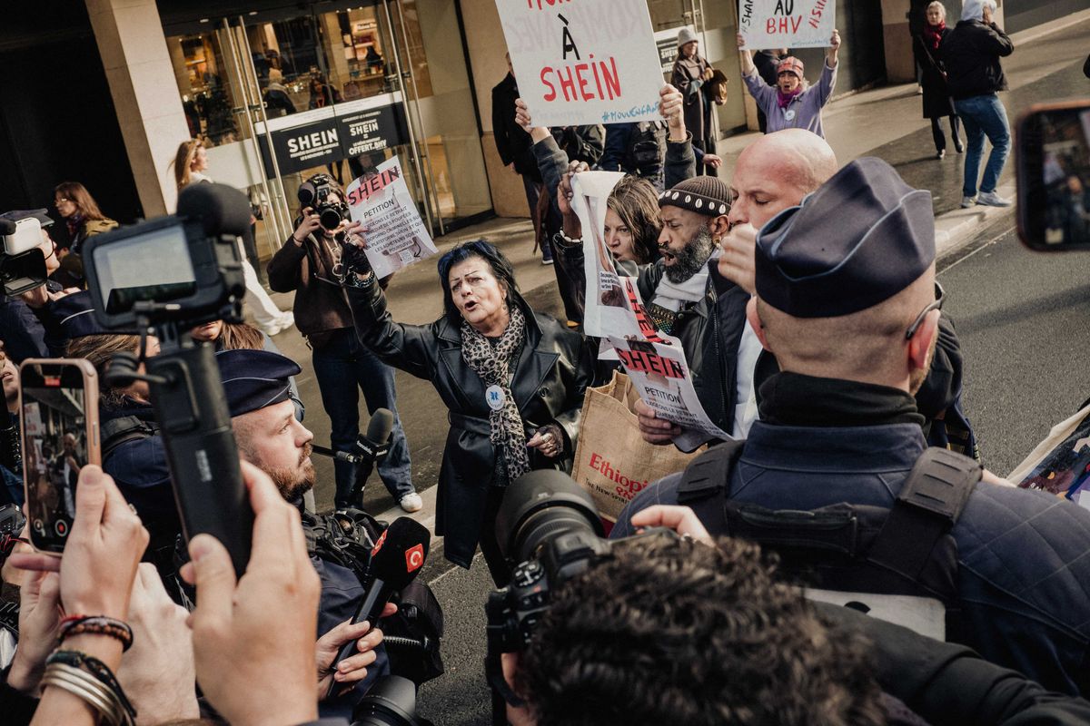 Shein protestors removed from opening of first store in Paris