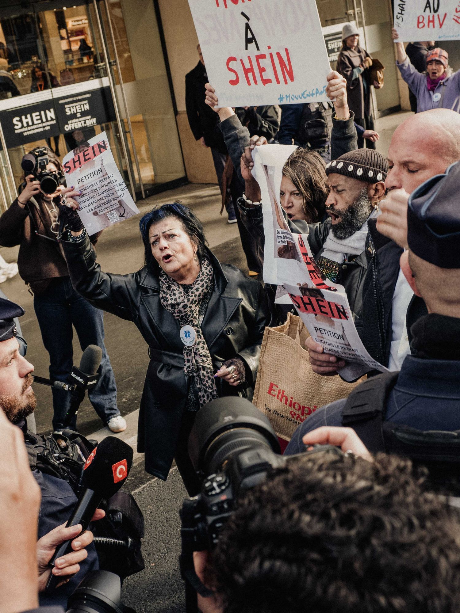 Shein protestors removed from opening of first store in Paris