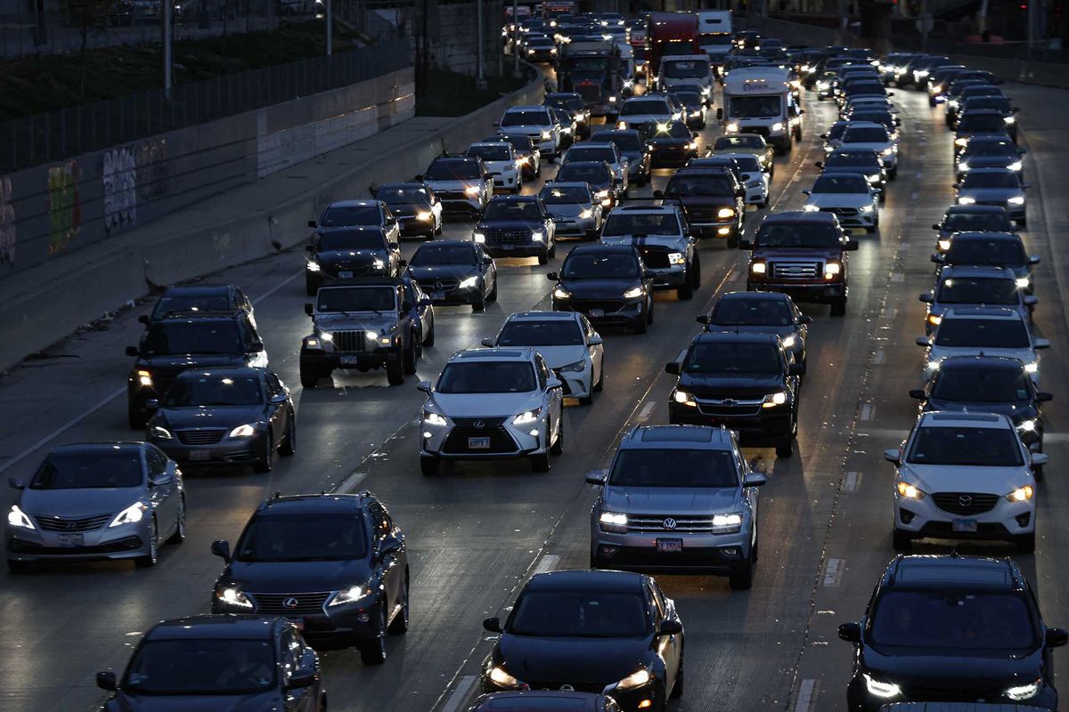 Watch: Thanksgiving traffic piles up on highways in insane aerial footage