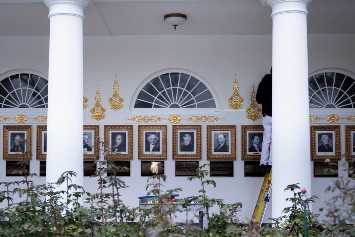 Trump's 'pathetic' White House addition compared to satire – but it's real