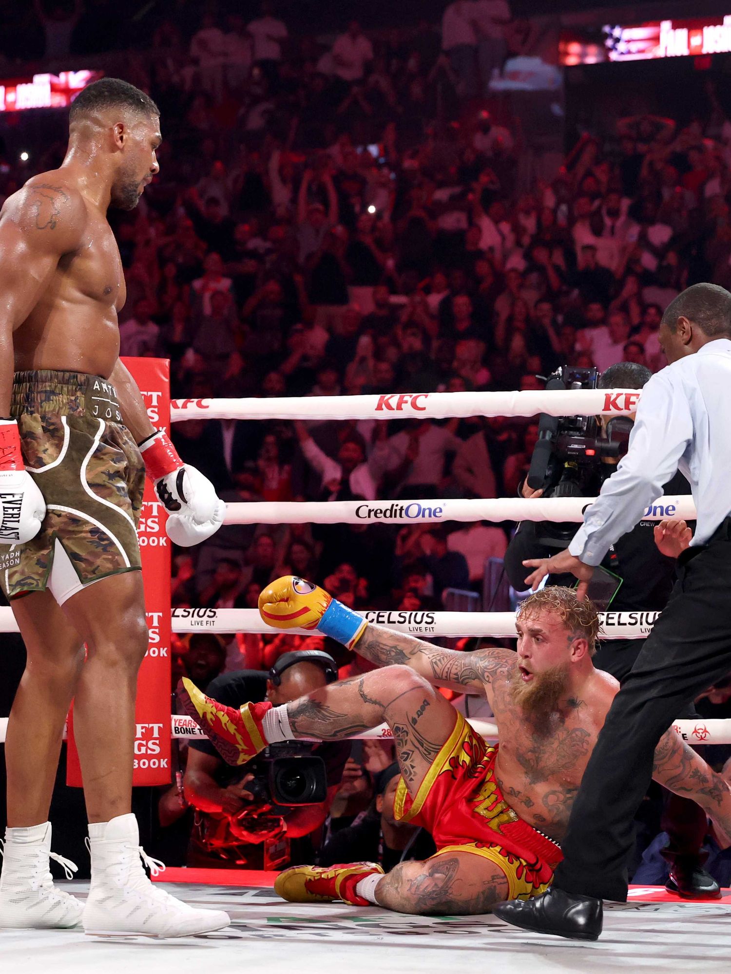 Jake Paul vs Anthony Joshua: All the biggest reactions as Joshua wins Netflix fight by knockout