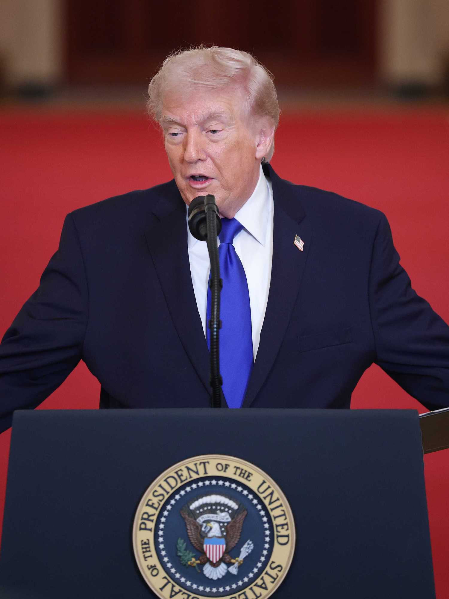 Trump goes on bizarre tangent about Zohran Mamdani at event for loved ones lost to violent crime