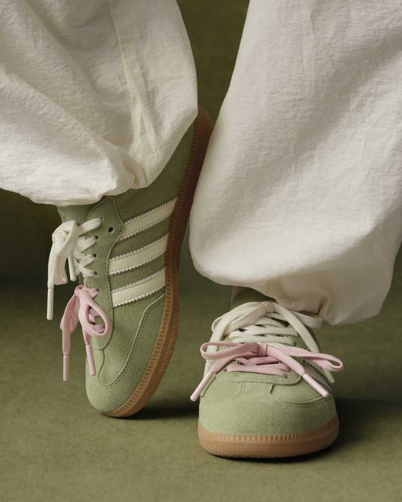adidas gazelle silver green womens Women's Samba OG