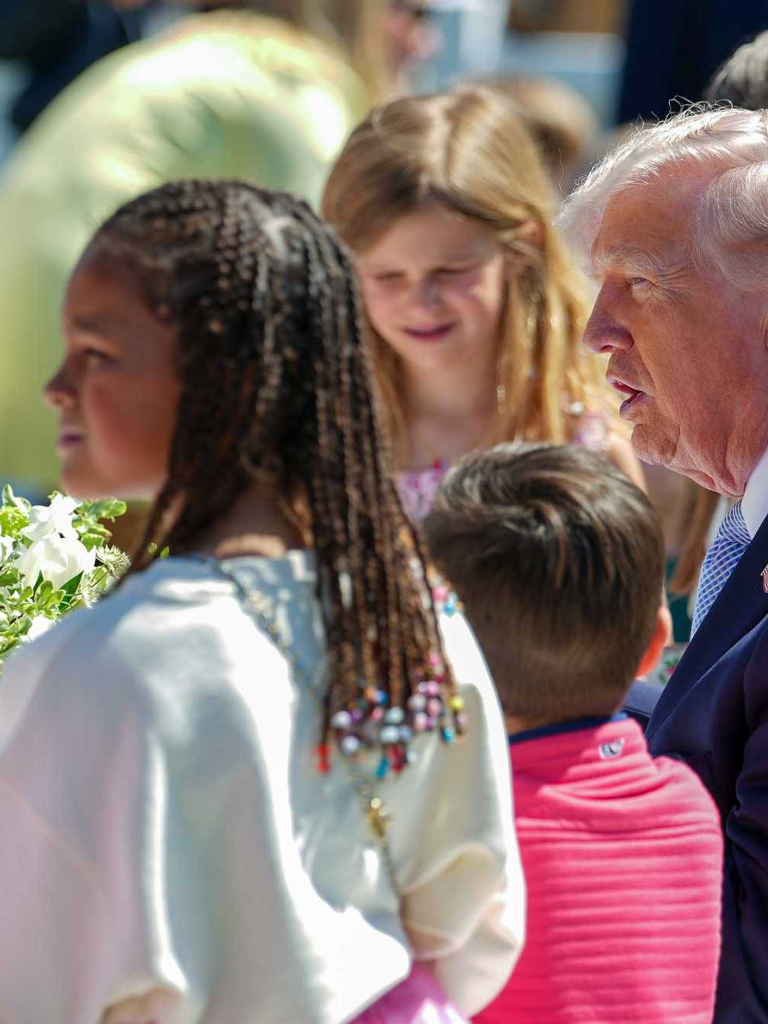 'Incredible' moment Trump rants about 'autopen' and Biden to a table of children at Easter event