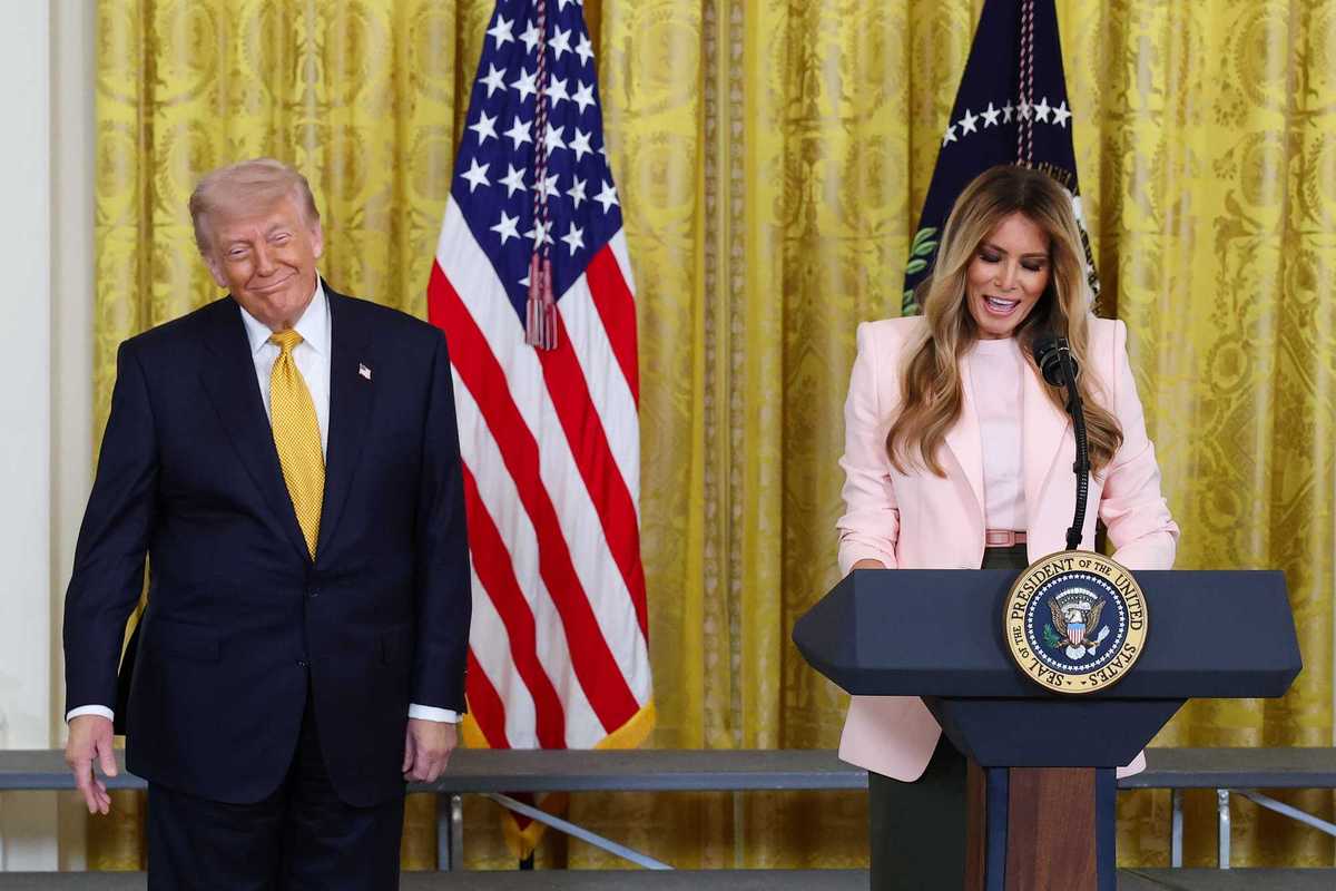 Melania laughed at after saying Donald Trump has ‘empathy’ - even he can't keep a straight face