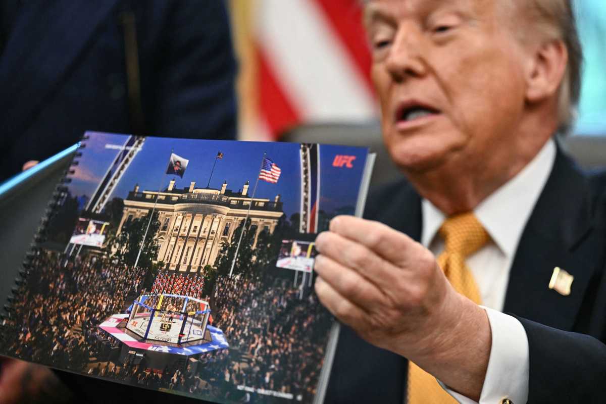 Trump’s UFC event has critics asking the same question about the White House ballroom