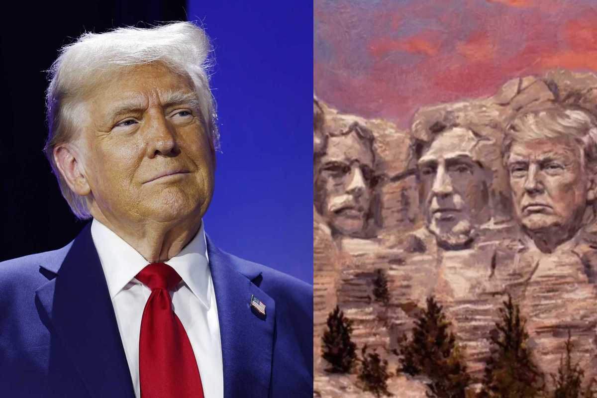 Donald Trump posts picture of his face on Mount Rushmore: 'His ego knows no bounds'