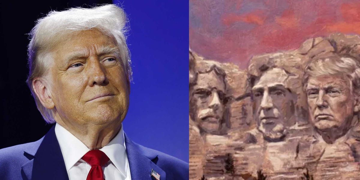 Donald Trump posts picture of his face on Mount Rushmore: 'His ego knows no bounds'