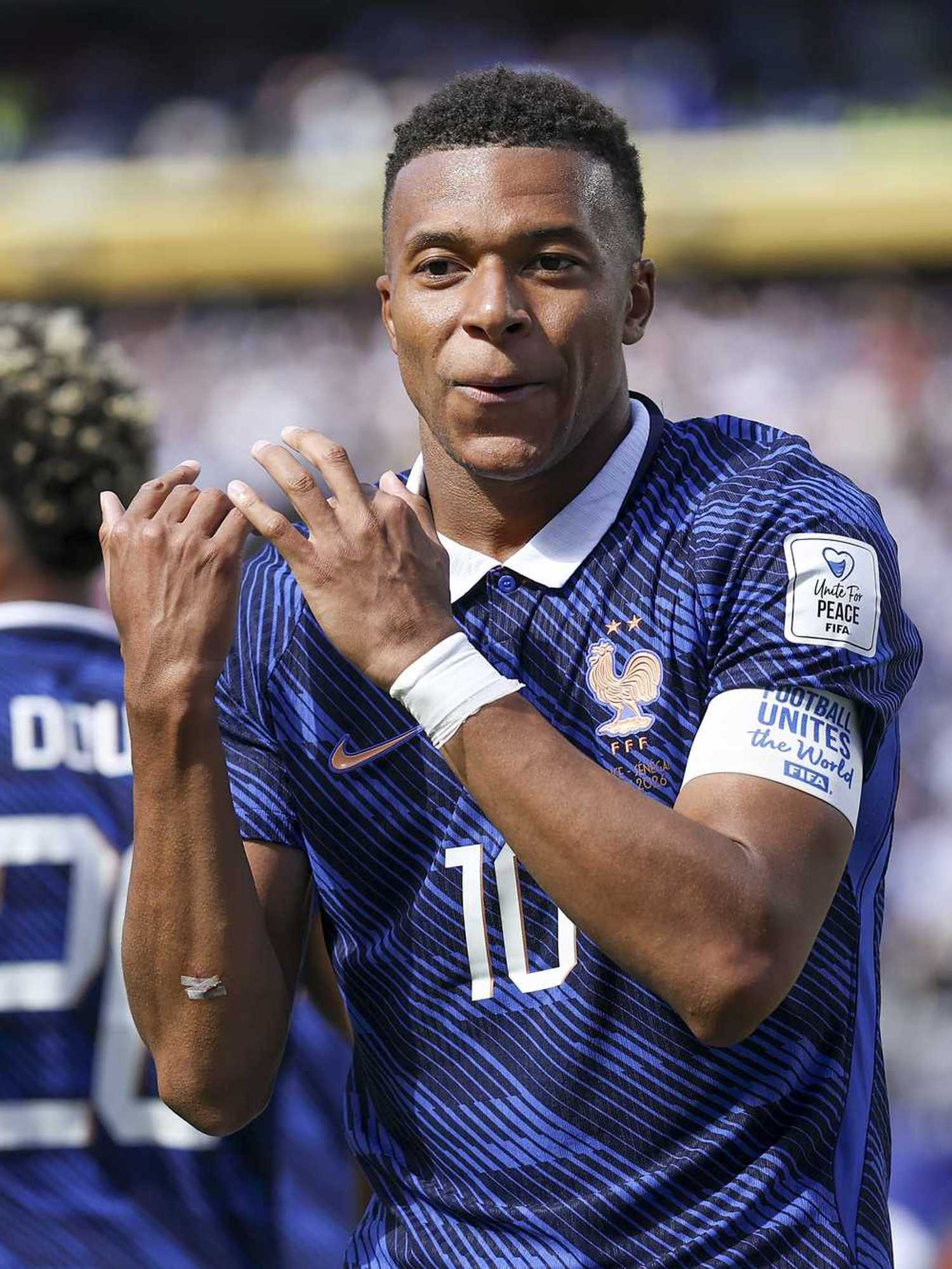 Football fans have spotted the hidden meaning behind Mbappé's flute celebration