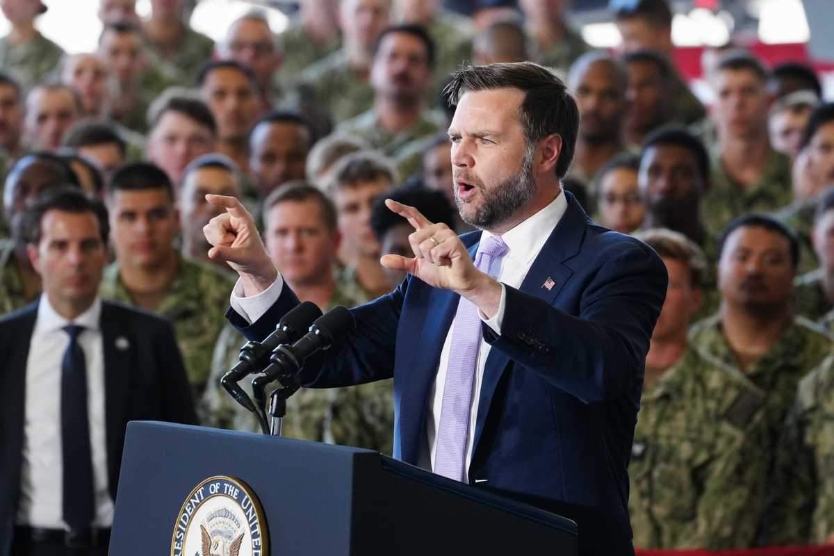 JD Vance flops with attempted Joe Biden joke to US service members